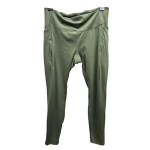 All in Motion Women's Green Leggings w/ Pockets, Extra Large